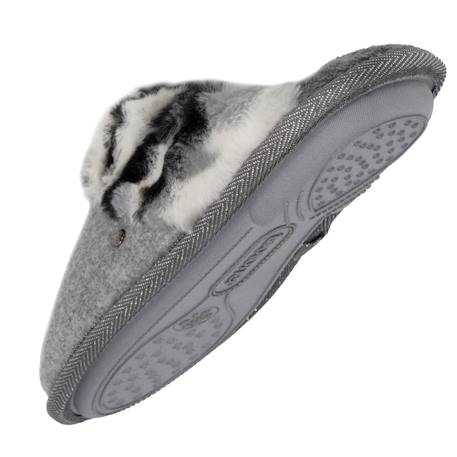 Chaussons mules chat fantaisie Gris+Rose chiné 5 - vertbaudet enfant 