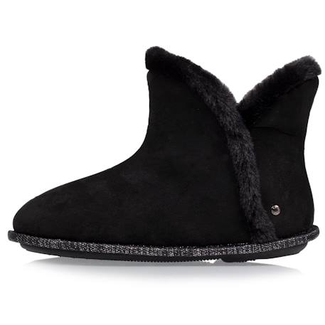 Chaussons bottillons ultra confortables et chauds, interieur et bordure en fausse fourrure Camel+Gris+Noir 15 - vertbaudet enfant 