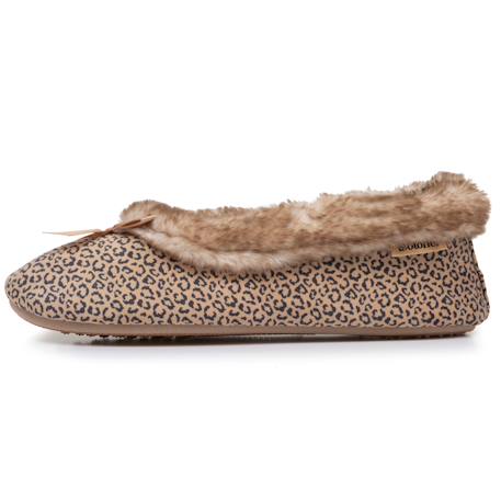 Chaussons ballerines semelle ultra-souple, confortables, semelle à mémoire de forme Léopard+Marine 4 - vertbaudet enfant 