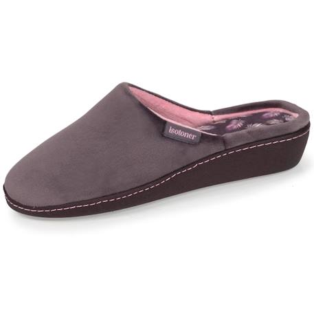 Chaussons mules ultra doux, ultra confort talon de 4 cm Gris foncé 1 - vertbaudet enfant 