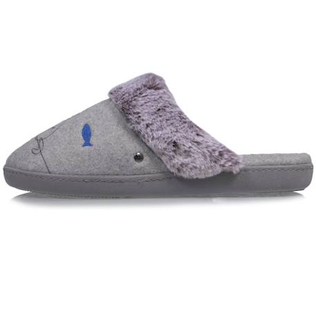 Chaussons mules ultra confortables et légers, mousse à mémoire de forme Gris chiné+Rose chiné 3 - vertbaudet enfant 