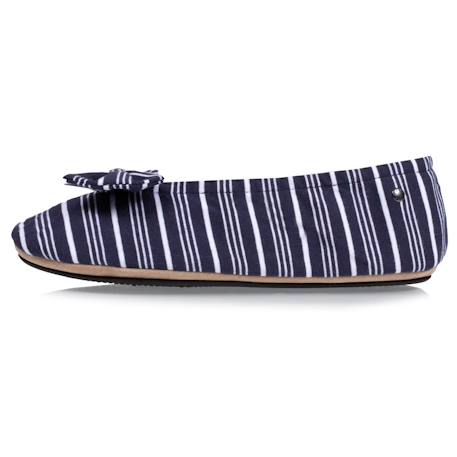 Chaussons ballerines grand nœud et semelle gomme Rayure marinière 4 - vertbaudet enfant 