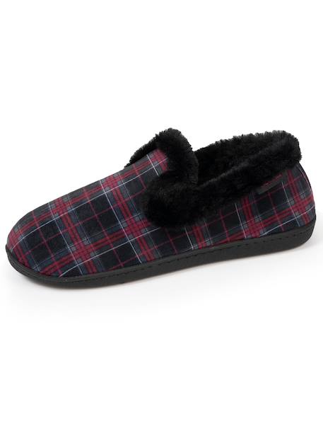 Chaussons charentaises semelle ergonomique confort, chauds Camel+Noir+Tartan 18 - vertbaudet enfant 