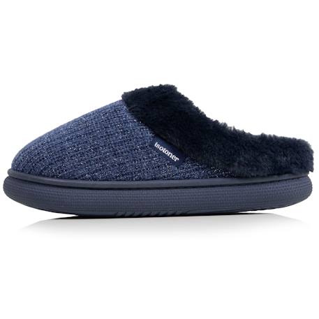 Chaussons mules semelle bloup extra confort Beige+Marine lurex+Noir 9 - vertbaudet enfant 