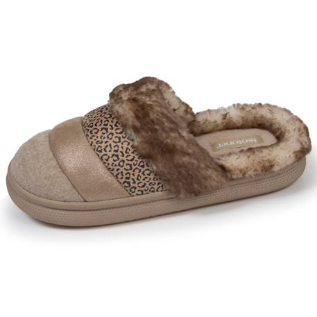 Chaussons mules semelle bloup extra confort Beige+Marine lurex+Noir 1 - vertbaudet enfant 