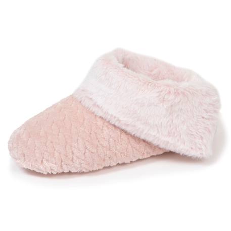 Chaussons bottillons micro éponge, semelle antidérapante Rose 1 - vertbaudet enfant 