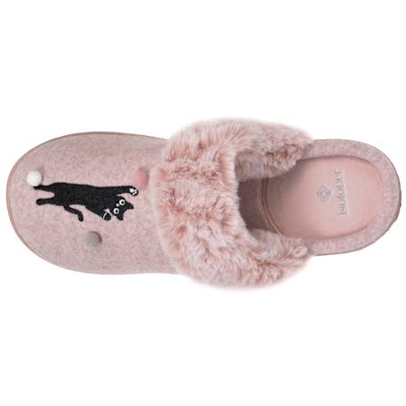 Chaussons mules ultra confortables et légers, mousse à mémoire de forme Gris chiné+Rose chiné 9 - vertbaudet enfant 