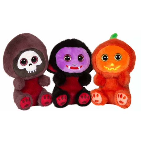 Peluche - peluche cutydoos halloween vampire draco noir, violet et rouge bordeaux – 13 cm Noir 2 - vertbaudet enfant 