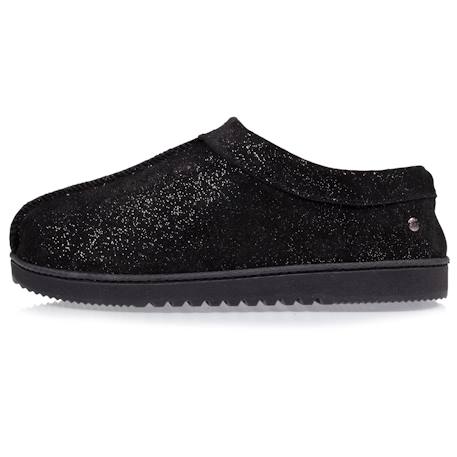 Chaussons bottillons dessus cuir, semelle confort Gris+Noir nacré 9 - vertbaudet enfant 