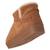 Chaussons bottillons dessus en cuir, semelle plateforme Camel+Kaki 5 - vertbaudet enfant 