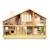 Maison de poupée en bois rétro – chalet moderne avec meubles inclus Multicolore 2 - vertbaudet enfant 
