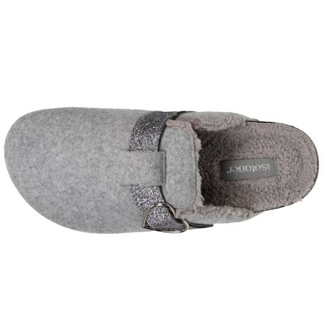 Chaussons sabots semelle anatomique confort Gris chiné+Noir 3 - vertbaudet enfant 