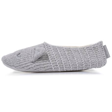 Chaussettes d'intérieur maille chenille - fourrées, antidérapantes Gris 3 - vertbaudet enfant 