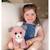 Peluche puppy eyes pets - chien rose poudré et gris - 22 cm Rose 2 - vertbaudet enfant 