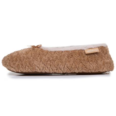 Chaussons ballerines micro éponge, semelle antidérapante Camel 3 - vertbaudet enfant 