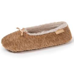 Vêtements de grossesse-Chaussons ballerines micro éponge, semelle antidérapante