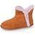 Chaussons bottillons ultra confortables et chauds, interieur et bordure en fausse fourrure Camel+Gris+Noir 1 - vertbaudet enfant 