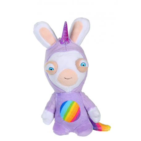 Peluche - lapins crétins licorne - lapicorne mauve sonore - 18 cm Beige 1 - vertbaudet enfant 