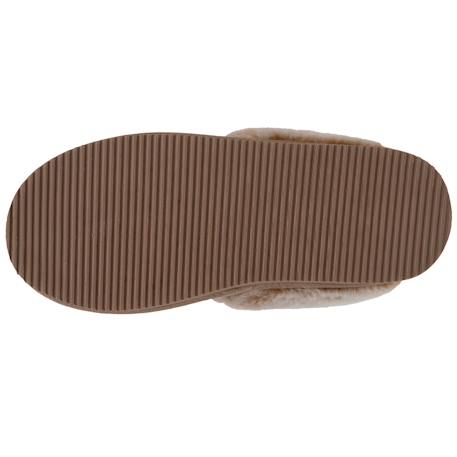 Chaussons mules cuir fourré chaud Beige+Camel+Kaki 5 - vertbaudet enfant 