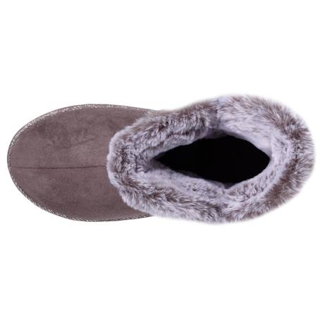 Chaussons bottillons ultra confortables et chauds, interieur et bordure en fausse fourrure Camel+Gris+Noir 9 - vertbaudet enfant 