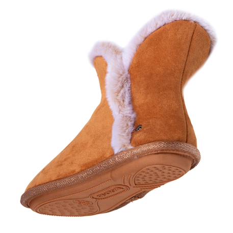 Chaussons bottillons ultra confortables et chauds, interieur et bordure en fausse fourrure Camel+Gris+Noir 5 - vertbaudet enfant 