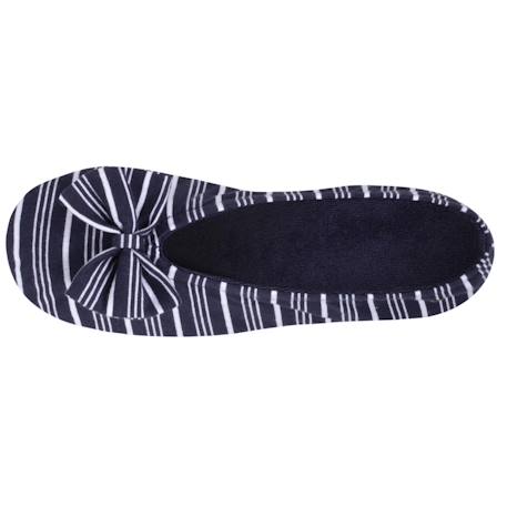 Chaussons ballerines grand nœud et semelle gomme Rayure marinière 3 - vertbaudet enfant 
