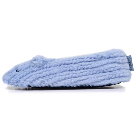 Chaussons ballerines imitation fourrure, semelle antidérapante Bleu 4 - vertbaudet enfant 