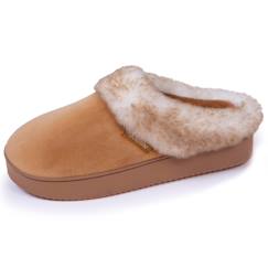 Vêtements de grossesse-Chaussons mules velours ultra doux, compensées