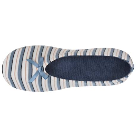 Chaussons ballerines ultra confortables, semelle en cuir, détail grand nœud Aubergine+Bleu canard+Bleu canardfleurs+Girafe+Gris chiné clair+Ivoire+Rayure marinière+Rayuresbleues+Rouge+Sauge+Vert d'eau 37 - vertbaudet enfant 