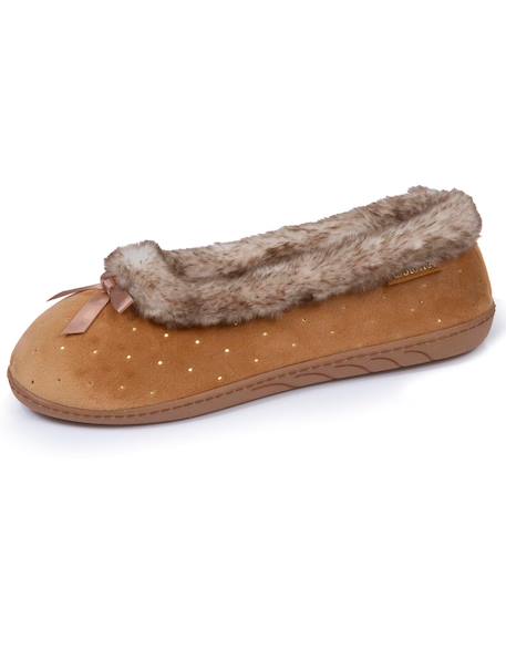 Chaussons ballerines semelle ergonomique confortables, semelle à mémoire de forme Camel+Noir+Rayures 6 - vertbaudet enfant 