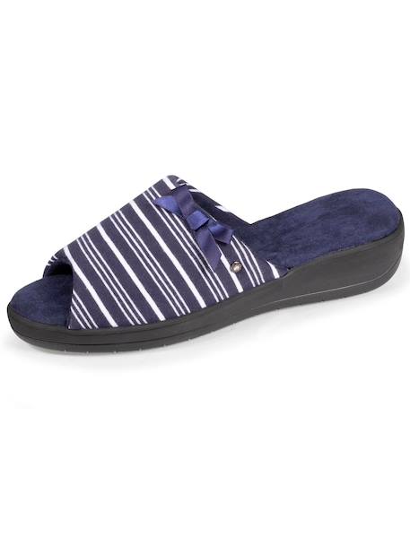 Chaussons mules ouvertes à talon 4,5 cm ultra confort Rayure marinière 6 - vertbaudet enfant 