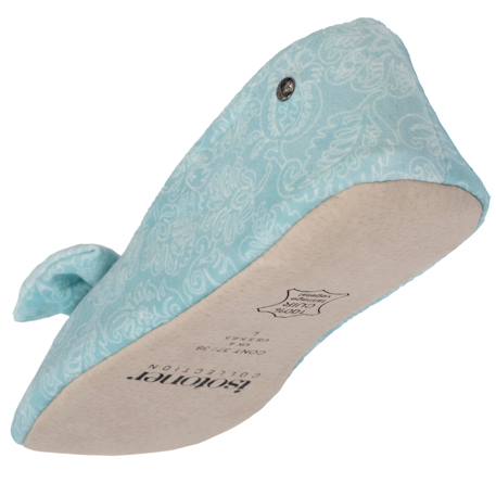 Chaussons ballerines ultra confortables, semelle en cuir, détail grand nœud Aubergine+Bleu canard+Bleu canardfleurs+Girafe+Gris chiné clair+Ivoire+Rayure marinière+Rayuresbleues+Rouge+Sauge+Vert d'eau 64 - vertbaudet enfant 