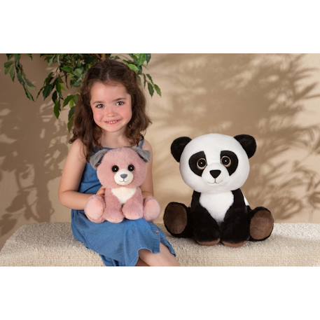 Peluche puppy eyes pets - chien rose poudré et gris - 22 cm Rose 4 - vertbaudet enfant 