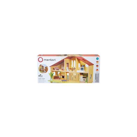 Maison de poupée en bois rétro – chalet moderne avec meubles inclus Multicolore 5 - vertbaudet enfant 