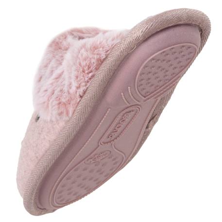 Chaussons mules chat fantaisie Gris+Rose chiné 11 - vertbaudet enfant 
