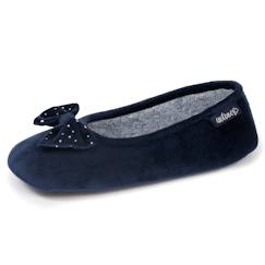 Vêtements de grossesse-Chaussons ballerines microvelours, semelle antidérapante