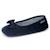 Chaussons ballerines microvelours, semelle antidérapante Marine 1 - vertbaudet enfant 