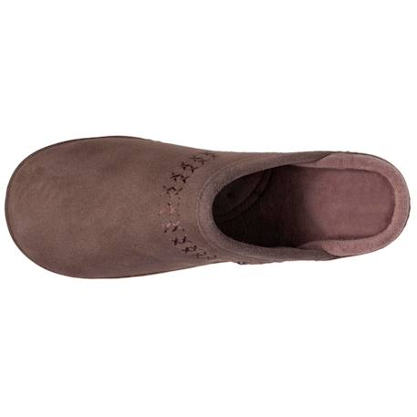 Chaussons mules ultra confortables et légères, en coton biologique et semelle à mémoire de forme Noir+Taupe 8 - vertbaudet enfant 