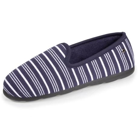 Chaussons charentaises très confortables, en jersey bio Rayure marinière+Rayuresbleues 1 - vertbaudet enfant 