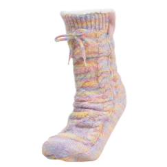 Vêtements de grossesse-Chaussettes d'intérieur maille torsadée - fourrées, antidérapantes