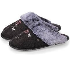 Vêtements de grossesse-Chaussons mules ultra confortables, bordure en fausse fourrure