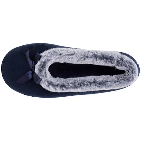 Chaussons ballerines semelle ultra-souple, confortables, semelle à mémoire de forme Léopard+Marine 9 - vertbaudet enfant 