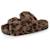 Chaussons mules ouvertes amorti talon, confort à la marche Ivoire+Léopard 7 - vertbaudet enfant 