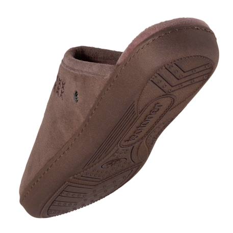 Chaussons mules ultra confortables et légères, en coton biologique et semelle à mémoire de forme Noir+Taupe 11 - vertbaudet enfant 