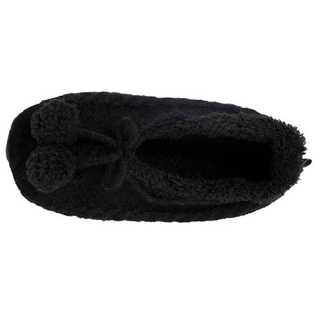 Chaussettes d'intérieur maille torsadée - fourrées, antidérapantes Noir 2 - vertbaudet enfant 