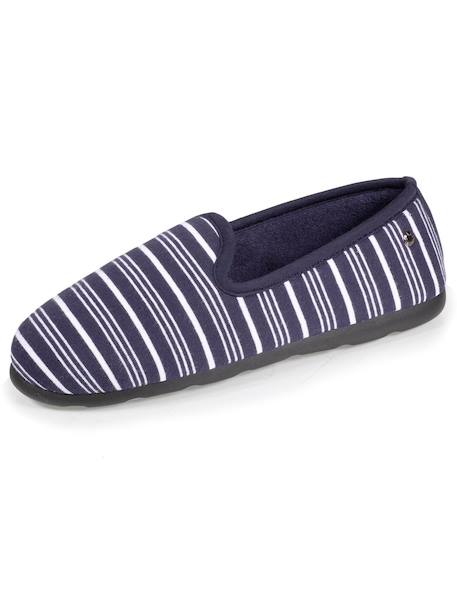 Chaussons charentaises très confortables, en jersey bio Rayure marinière+Rayuresbleues 6 - vertbaudet enfant 