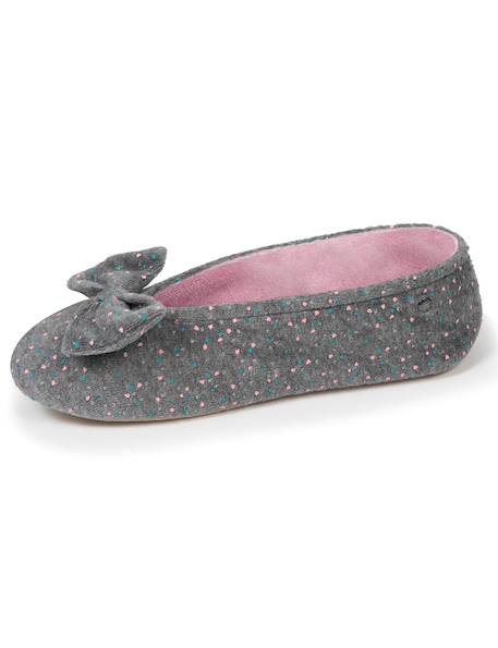 Chaussons ballerines ultra confortables, semelle en cuir, détail grand nœud Aubergine+Bleu canard+Bleu canardfleurs+Girafe+Gris chiné clair+Ivoire+Rayure marinière+Rayuresbleues+Rouge+Sauge+Vert d'eau 29 - vertbaudet enfant 