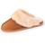 Chaussons mules cuir fourré chaud Beige+Camel+Kaki 7 - vertbaudet enfant 