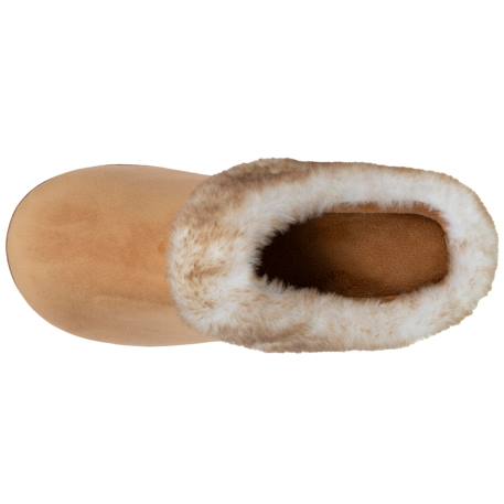 Chaussons mules velours ultra doux, compensées Camel+Noir 3 - vertbaudet enfant 