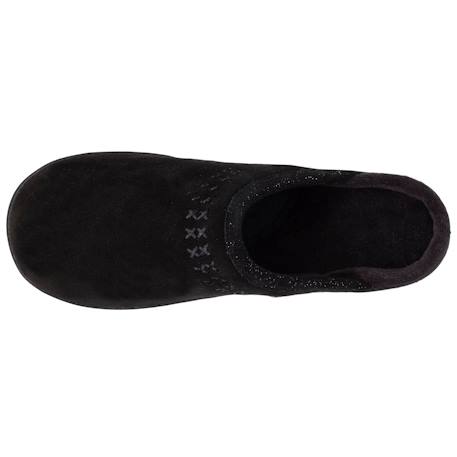 Chaussons mules ultra confortables et légères, en coton biologique et semelle à mémoire de forme Noir+Taupe 2 - vertbaudet enfant 